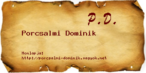 Porcsalmi Dominik névjegykártya
