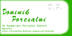 dominik porcsalmi business card